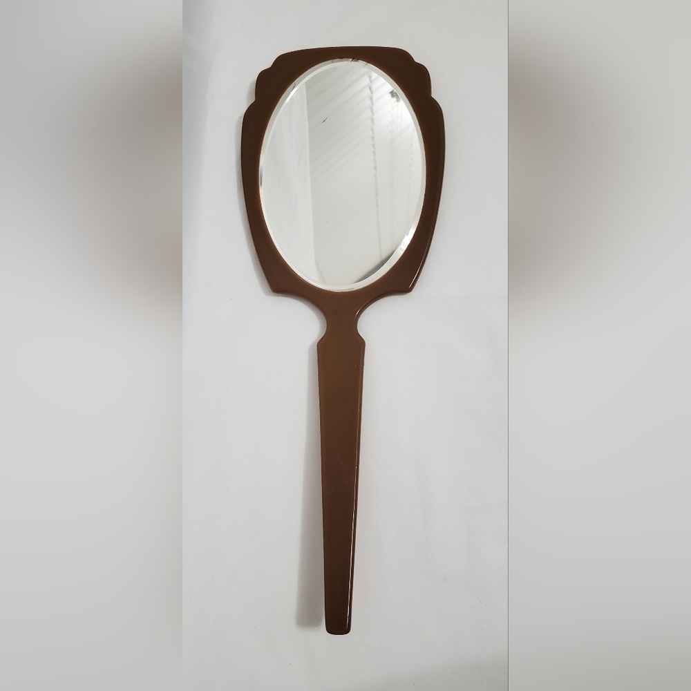 Vintage DuPont Lucite Vanity Set Mirror Brush Comb Floral Art Deco Boudoir - Picture 14 of 16